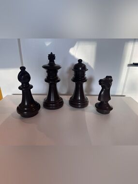 Oversized Decorative Chess Pieces - Chocolate Brown
